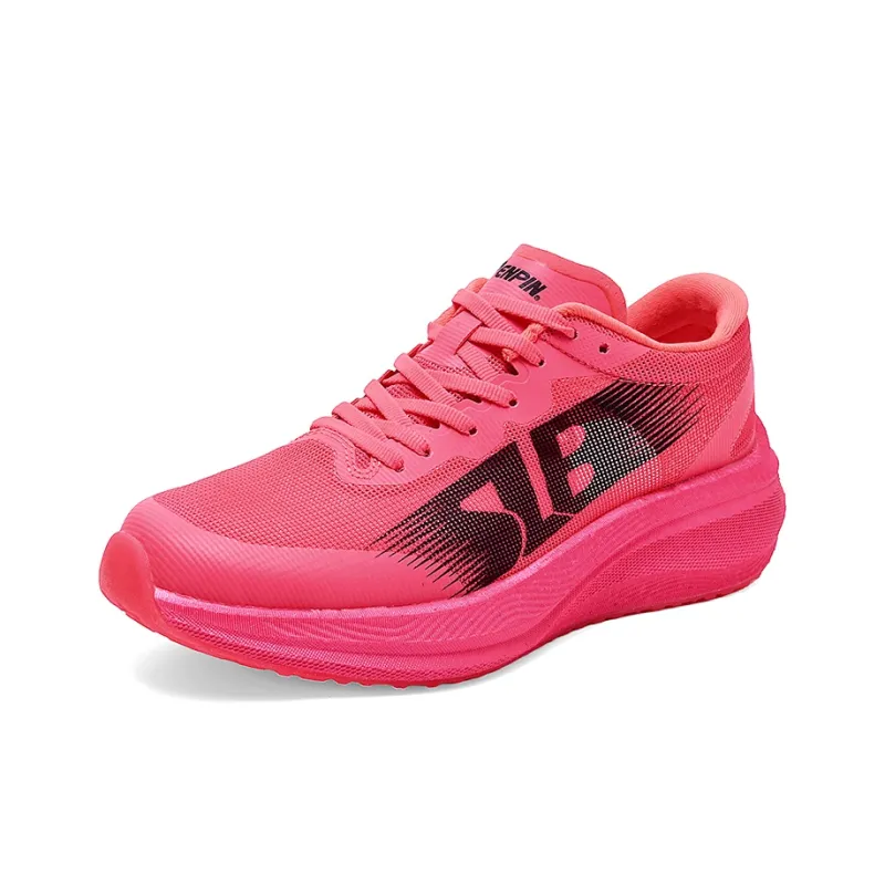 CENPIN Cushioning Anti-Slip And Wear-Resistant Low-Top Full-Length Carbon Plate Running Shoes Unisex Flirty Pink-2
