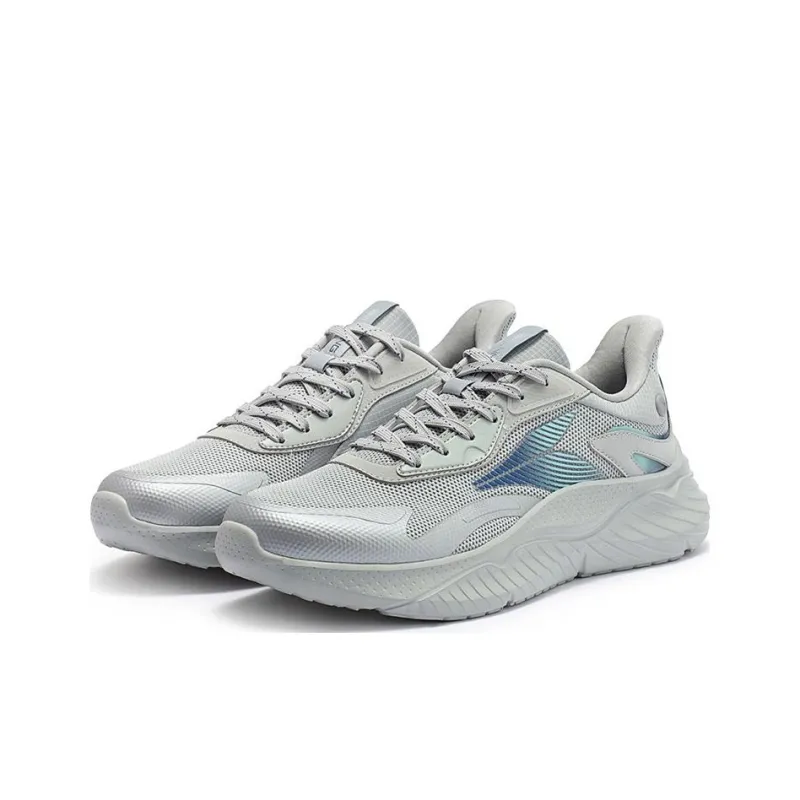 361° Anti Slip And Wear Resistant Breathable Low Top Running Shoes Men's Gray Blue-2
