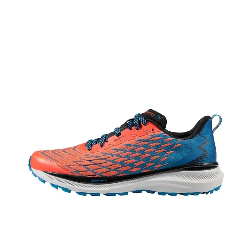 361° Anti Slip Wear Resistant Low Top Running Shoes Men's Red Blue