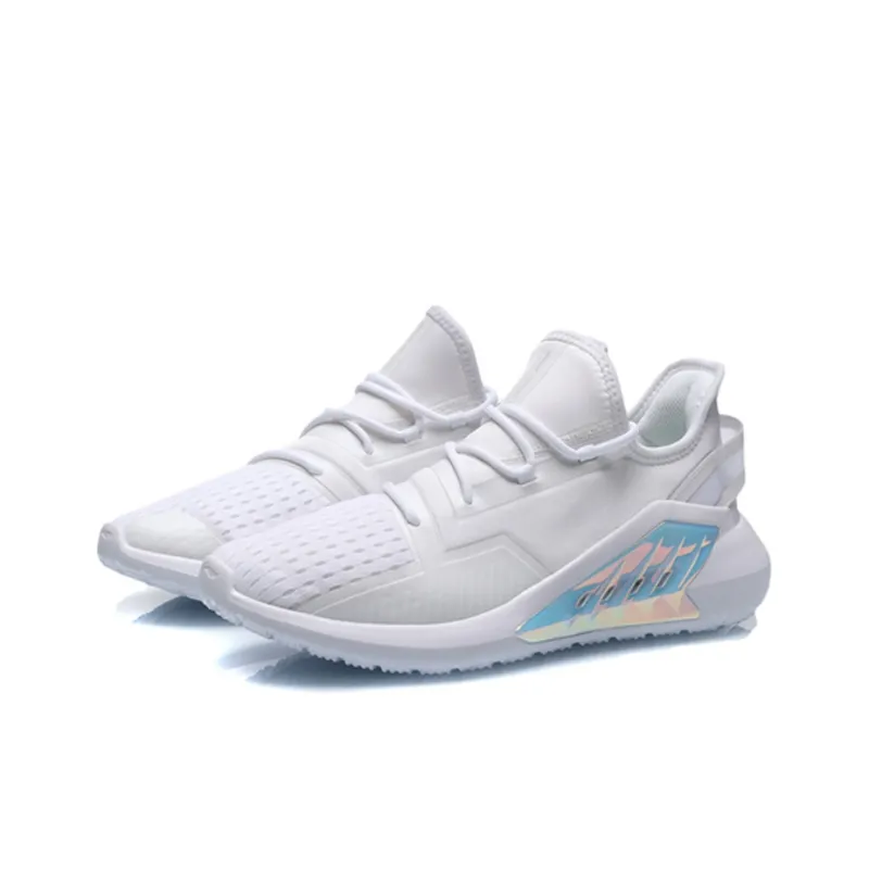LiNing Anti Slip Wear Resistant Low Top Casual Running Shoes Men's White-2