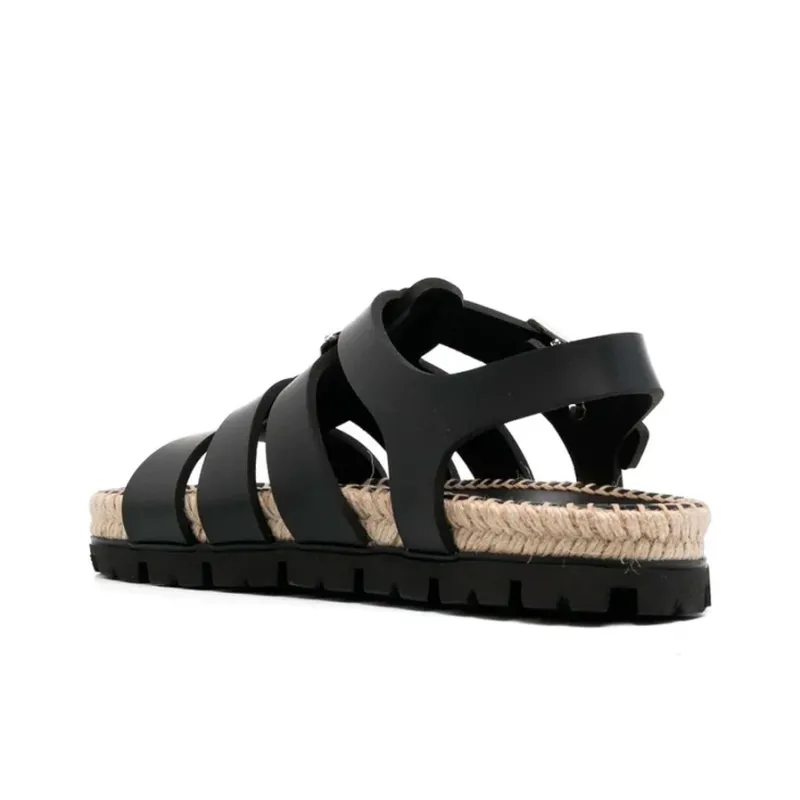 PRADA One Strap Sandals Women's Black-3