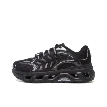 LiNing Mountains Cushioning Breathable Wear Resistant Slip Resistant Low Top Sports Casual Shoes Women's Black