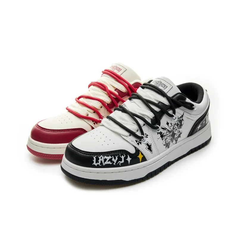 LAZY BONS Abrasion Resistant Breathable Low Top Skateboard Shoes Unisex-32