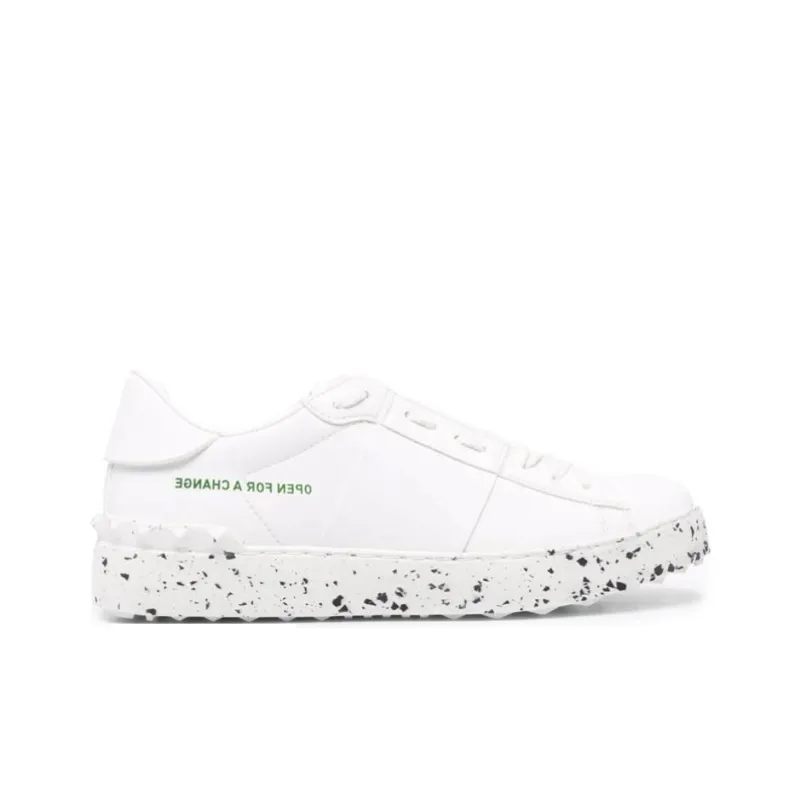 Valentino Open Low Top Stylish Skateboarding Shoes Women's White-1