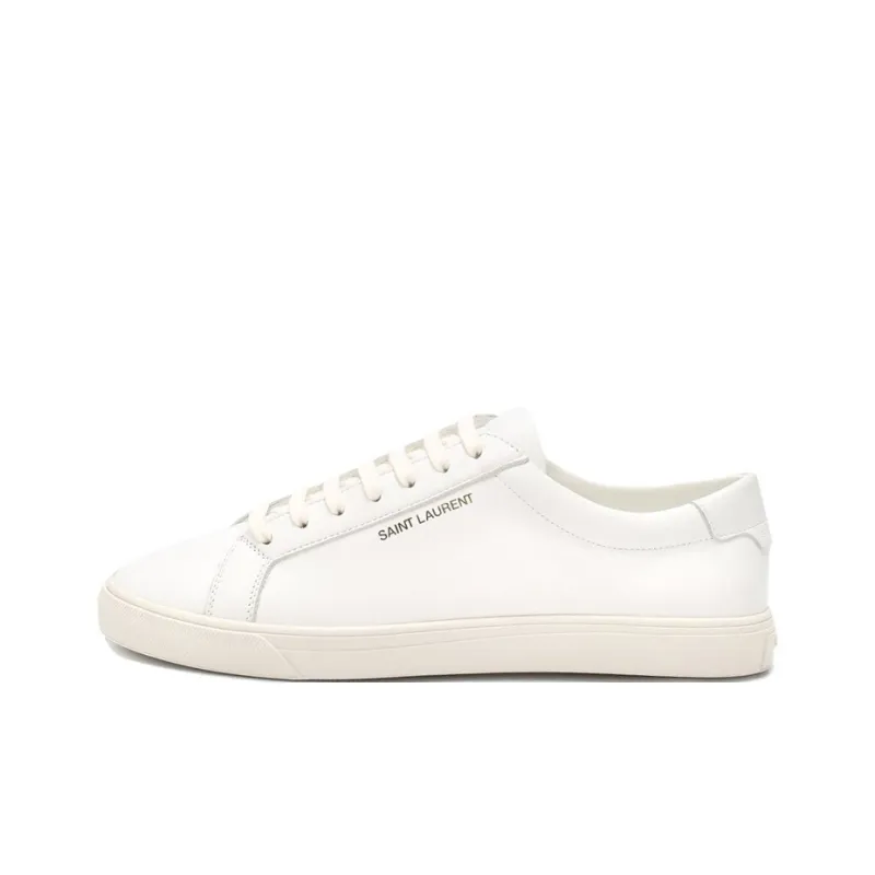 SAINT LAURENT Low Top Stylish Skateboarding Shoes Women's White-0