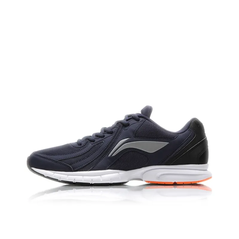 LiNing Shock Absorbers With Slip Resistant And Abrasion Resistant Properties Low Top Running Shoes Men's Ink Blue-0