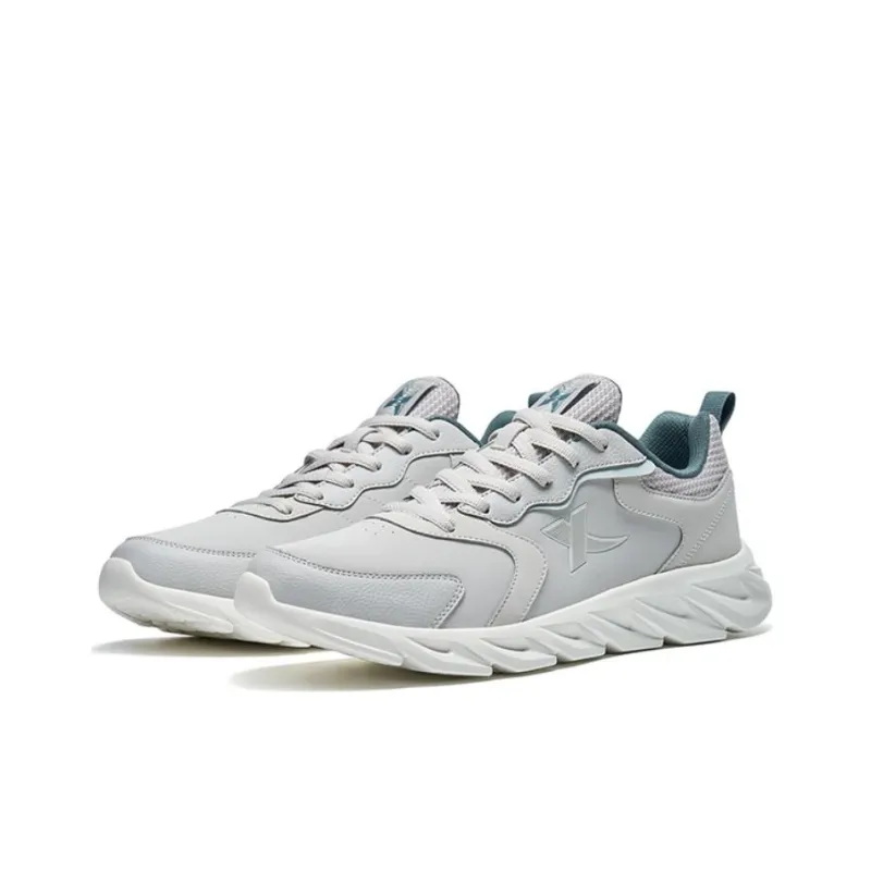 XTEP Cushioned Wear Resistant Lightweight Low Top Running Shoes Men's Dove Gray-1