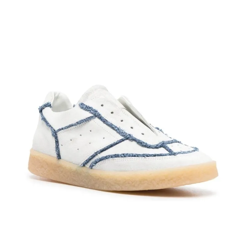 MM6 Maison Margiela Low Top Stylish Skateboarding Shoes Women's White Blue-2