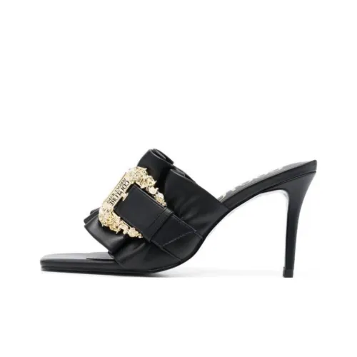 VERSACE JEANS Odor Resistant Slide Slippers Women's Black