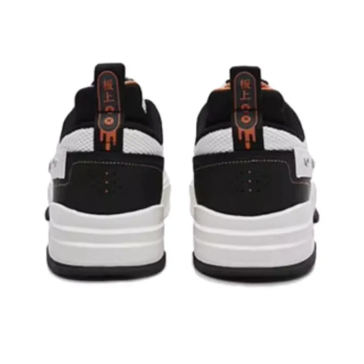 Erke Quirky Playful Anti Slip And Wear Resistant Lightweight Low Top Skateboard Shoes Men's White Black-3