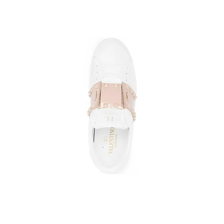 Valentino ROCKSTUD UNTITLED GARAVANI Low Top Skateboard Shoes Women's White-3