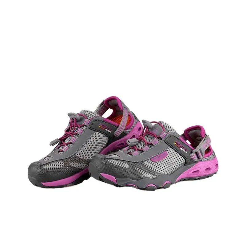 HUMTTO Cushioning Anti Slip And Wear Resistant Low Top Outdoor Shoes Women's Pink Purple-2