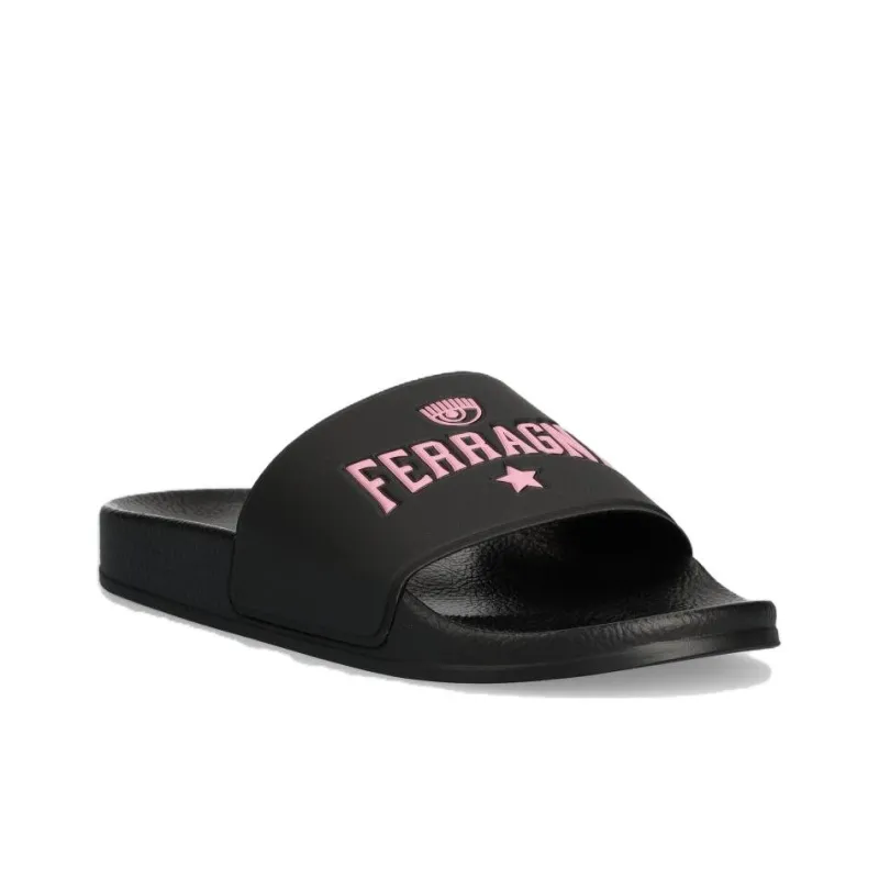 CHIARA FERRAGNI Logo-embossed Slip-on Slides-2