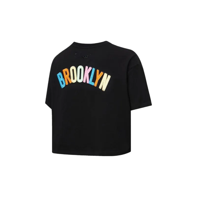 NBA Brooklyn Nets T Shirt Women's Black-1