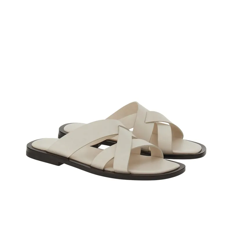 FERRAGAMO Slip Resistant Slide Slippers Men's White-1