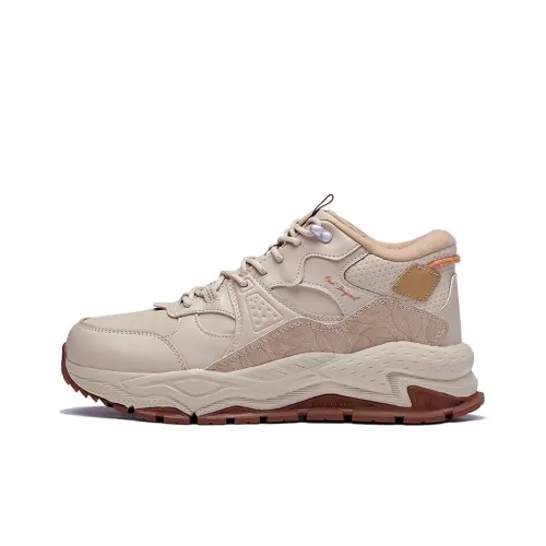 361° Anti Slip Wear Resistant Lightweight Warm Mid Top Sports Casual Shoes Wheat Brown