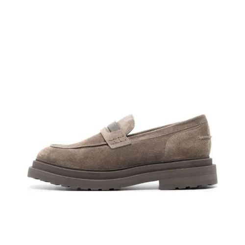 Brunello Cucinelli Loafers Women's Low-Top Khaki