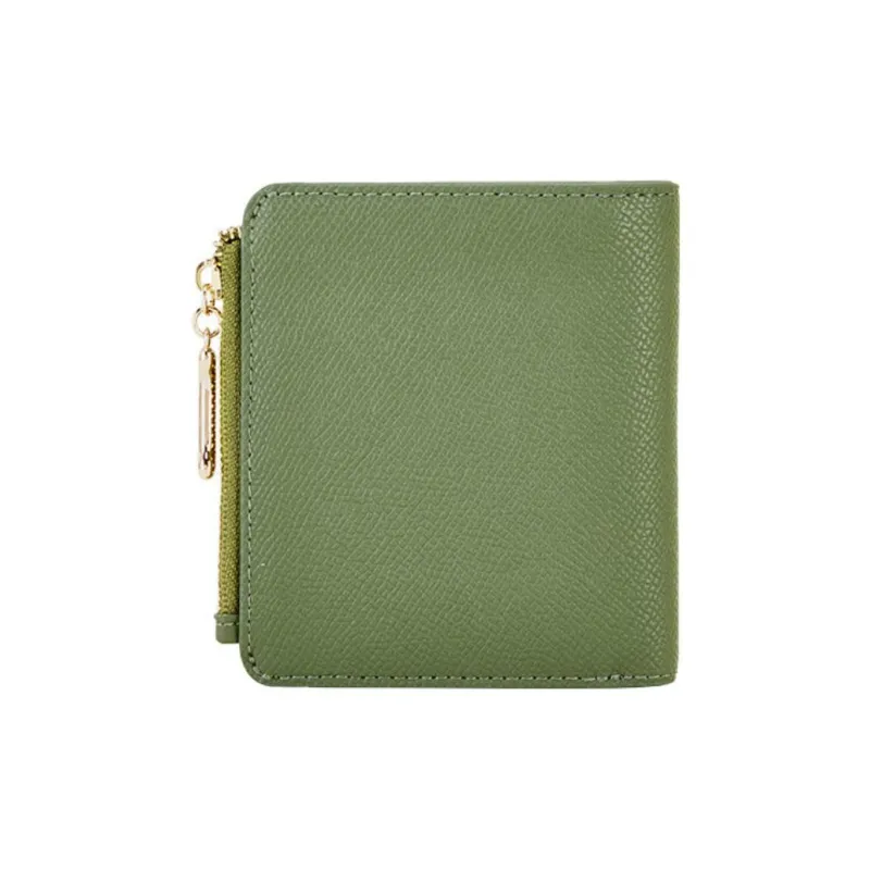 Hush Puppies Cow Leather Wallet Mini Women's Green-2