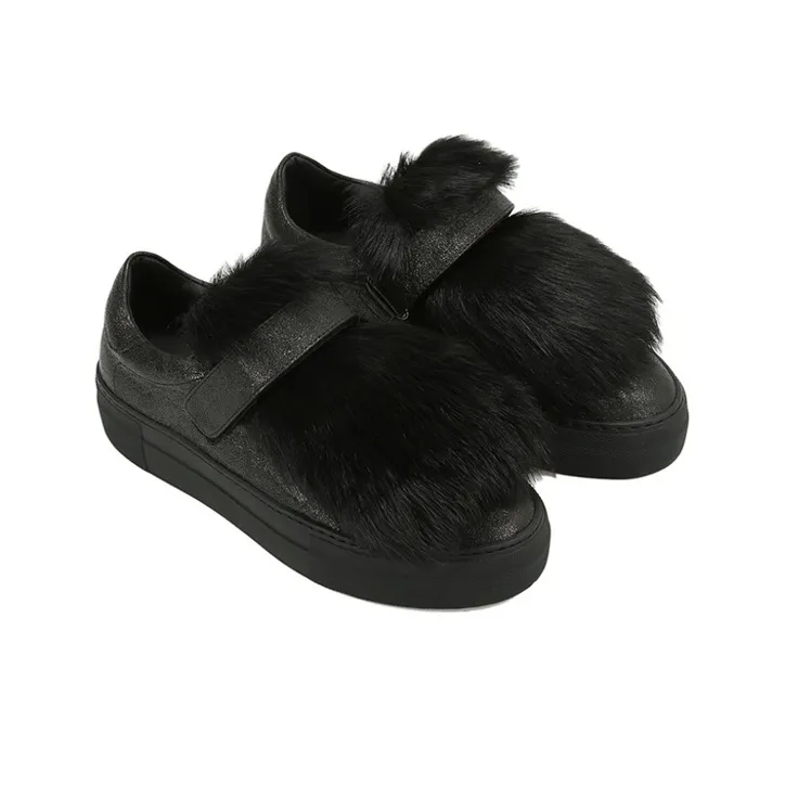 Moncler Low Top Stylish Skateboarding Shoes Women's Black-3