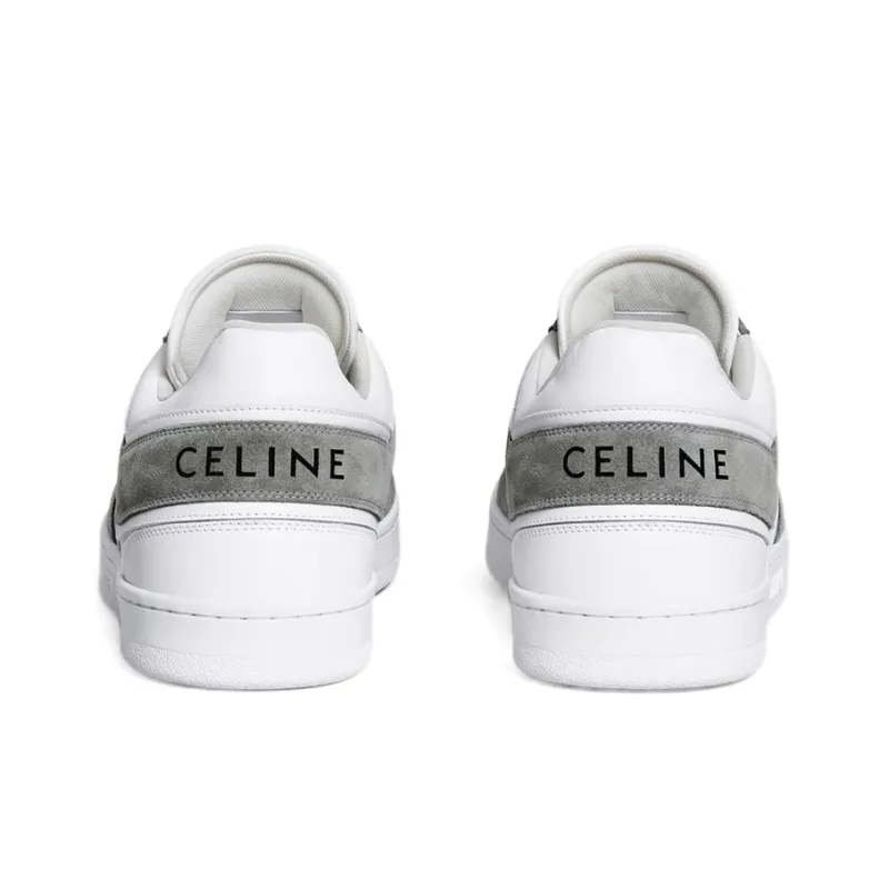 CELINE Low Lace Up Grey Optic White-3