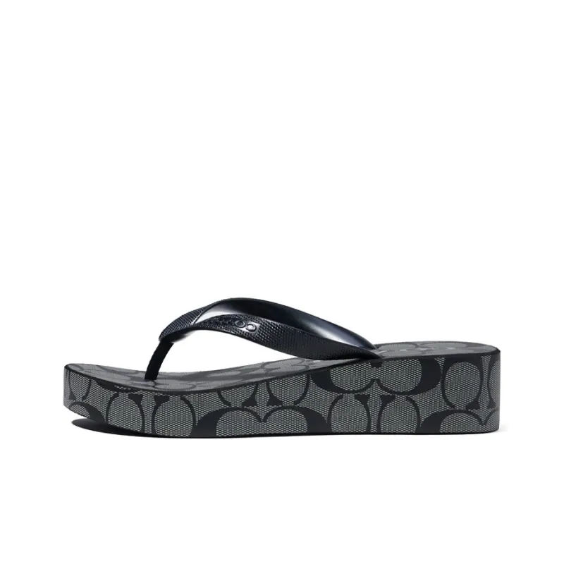 COACH EVA Slide Slippers Women's Black-0