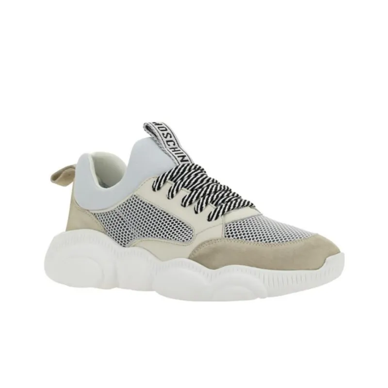 MOSCHINO Low-Top Sports Casual Shoes Men's Beige-1
