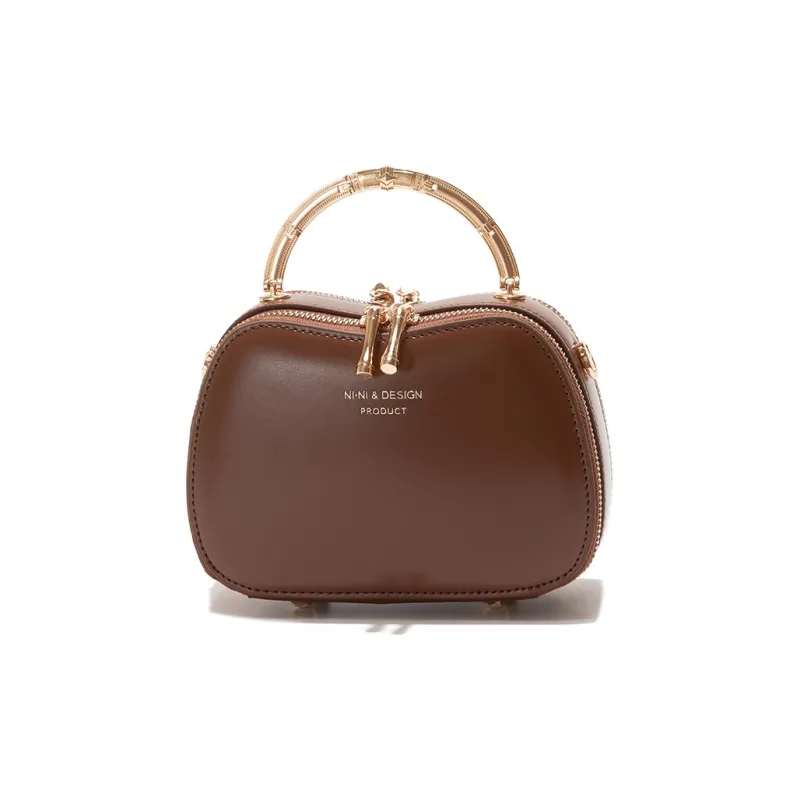 GXFMOD Cow Leather Shoulder Bag, Crossbody Bag, Handbag Women's Caramel-0