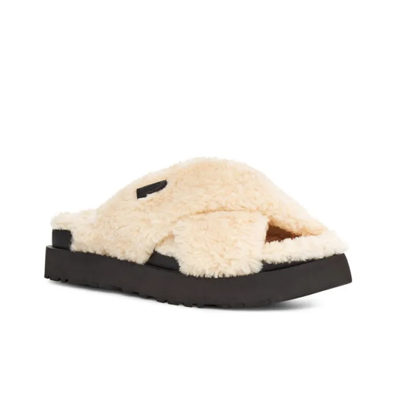UGG Fuzz Sugar Cross Slides-2