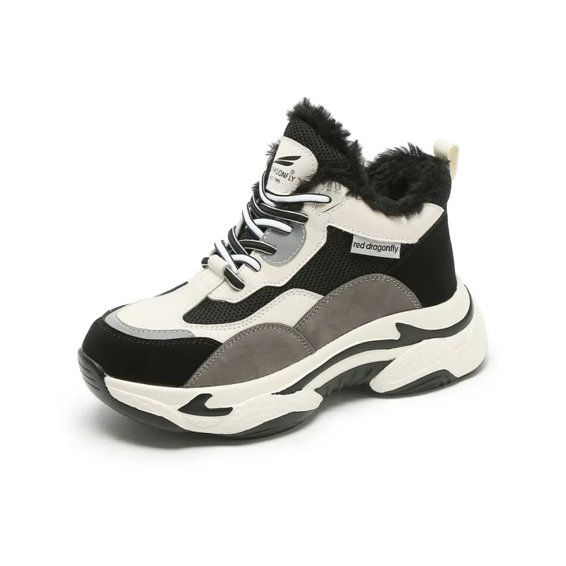 RED DRAGONFLY Thermal High Top Chunky Sneakers 5cm Women's-0