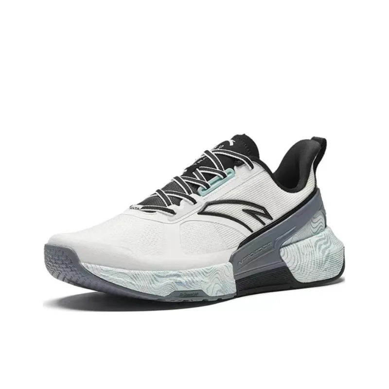 Anta Cushioning Wear Resistant Low Top Training Shoes Men's White Gray-1
