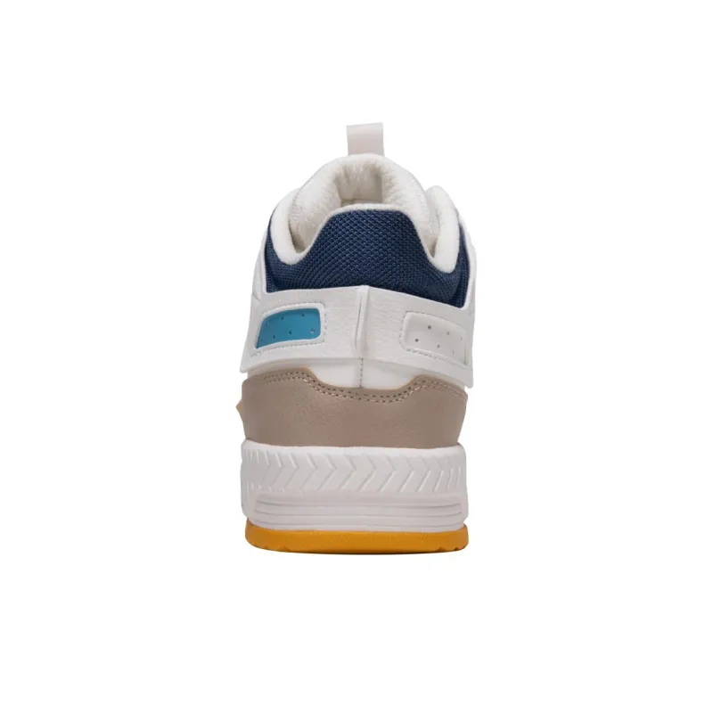 361° Non slip Wear resistant Shock Absorption High Top Skateboard Shoes White Blue Brown-3