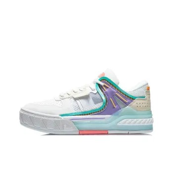 LINING Dawn Light Skateboard Shoes Women's Low Top Snow/Light Lotus Purple