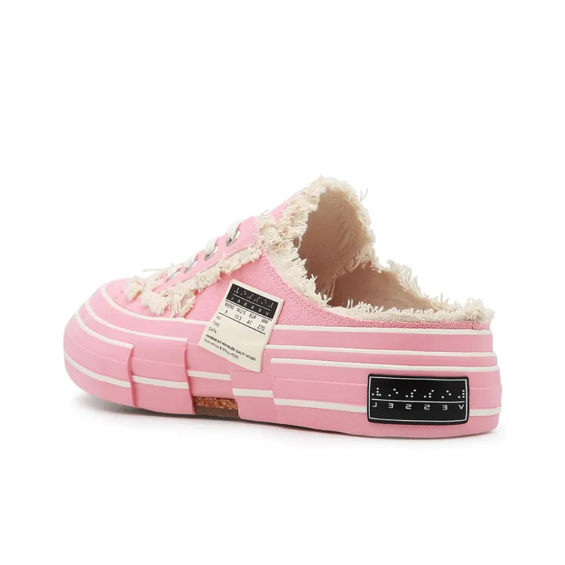 VESSEL G.O.P. Slip On Durable Breathable Low Top Skateboard Shoes Unisex Pink-2