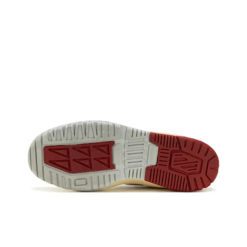 Saucony Cross 90 Anti Slip Wear Resistant Low Top Skateboard Shoes Unisex White Red-4