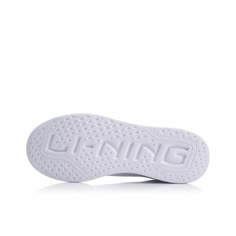 LiNing Coverage Warm Slip-Resistant Low-Top Skateboard Shoes Men's White-3