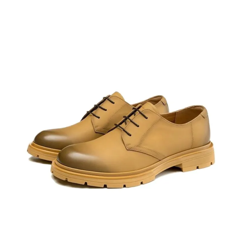 AOKANG Men's Casual Shoes Men Low Top Earth Yellow-1