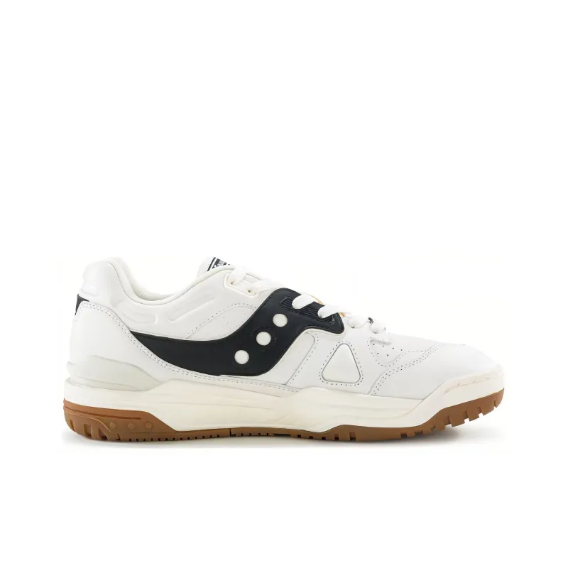 Saucony Cross 90 Anti Slip Wear Resistant Low Top Skateboard Shoes Unisex Beige Black-1