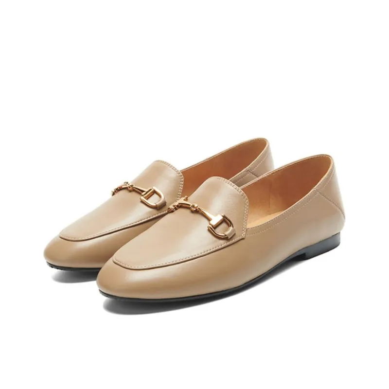 PT'SON Loafers Women's Black/Camel-2