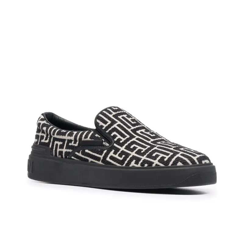 BALMAIN Men's Casual Shoes Men Low Top Black-2