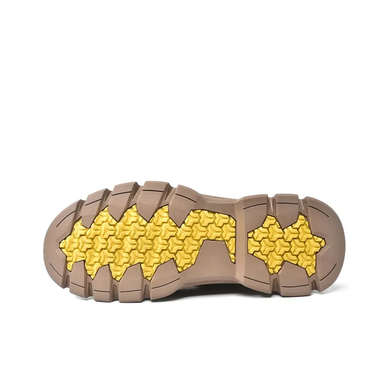 Laoks Men's Casual Shoes Men Low Top Yellow/Brown/Beige-2