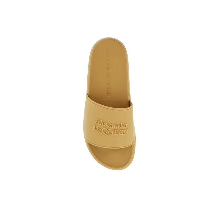 Alexander McQueen Slide Slippers Women's Brown-4