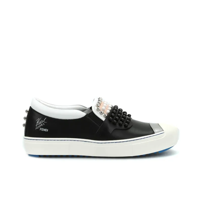 FENDI Low-Top Stylish Skateboarding Shoes Women's Black-1