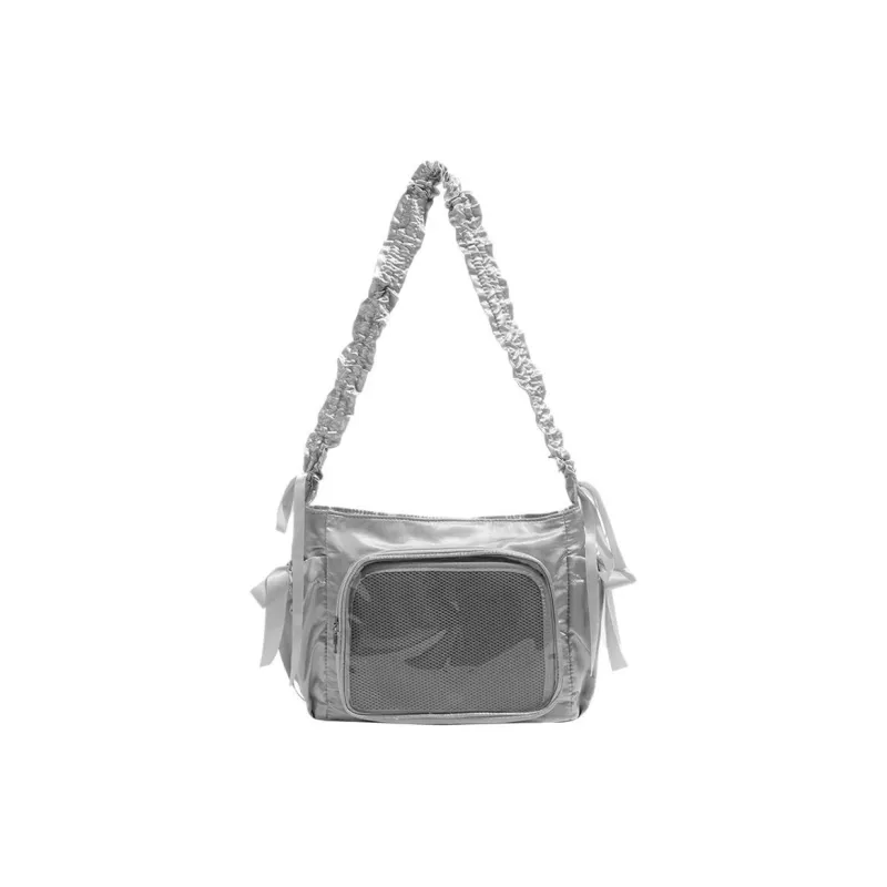 HACIN PU Shoulder Bag Women's Silver-0