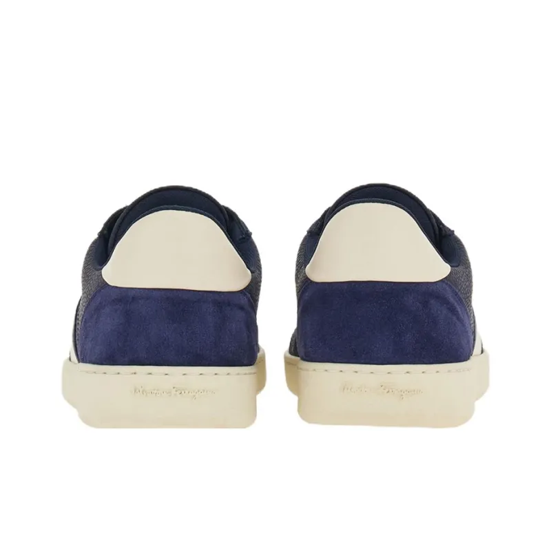 FERRAGAMO Logo debossed Leather Sneakers-3
