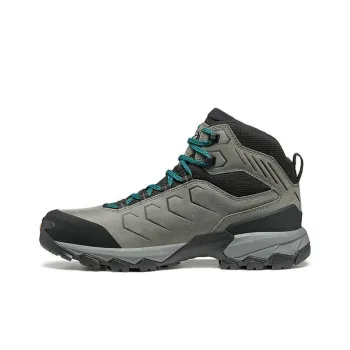 SCARPA Shock Absorbers With Slip Resistant Features High Top Mountaineering Hiking Shoes Men's Black Gray