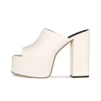 Paris Texas Sasha Open-Toe Platform Mules Women's
