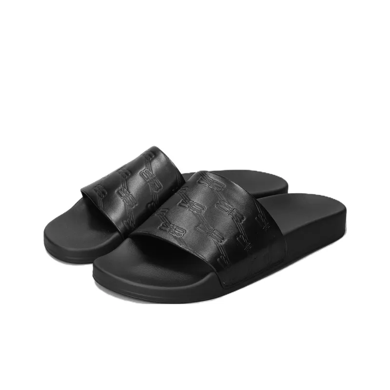 Balenciaga Logo Embossed Slides-2