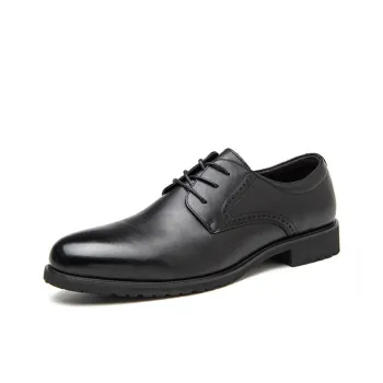 GZZ Dress Shoes Men Low-Top Black