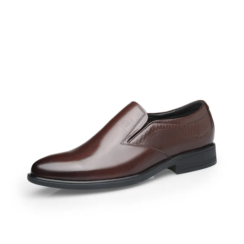 LAORENTOU Dress Shoes Men Low Top Brown/Black-6