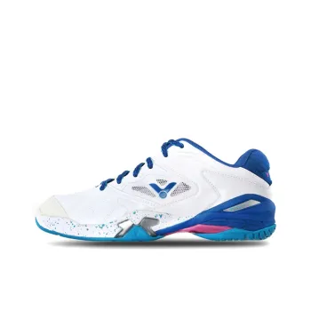 VICTOR Low Top Badminton Shoes Unisex White Blue